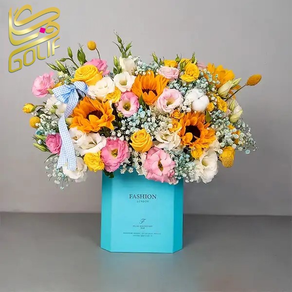 باکس گل تبریک هدیه عاشقانه تولد ارسال رایگان زیبا لاکچری ارسال فوری سریع گل فروشی آنلاین گل فروشی گلیف جعبه گل زیبا لاکچری آنترویم لیلیوم ارکیده