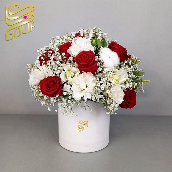 باکس گل تبریک هدیه عاشقانه تولد ارسال رایگان زیبا لاکچری ارسال فوری سریع گل فروشی آنلاین گل فروشی گلیف جعبه گل زیبا لاکچری آنترویم لیلیوم ارکیده